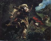 unknow artist Lion hunting map Sweden oil painting artist